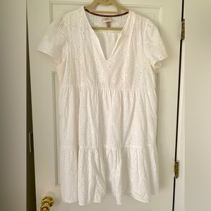 Knox Rose eyelet white dress Size XL
